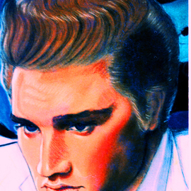 Elvis Presley painting artwork The King By Barry Boobis
