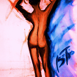 Barry Boobis: 'Natural Woman painting artwork', 2011 Oil Painting, nudes. Artist Description:  This NATURAL WOMAN does a little number with her hair in this sultry pose after the bath!                                               ...