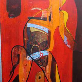 Becky Soria: 'Crossroads', 2009 Acrylic Painting, Abstract Figurative. Artist Description:  From the  series Intimacies of Conflict ...