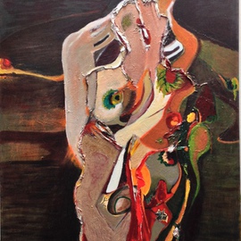 Becky Soria: 'I often invoke my muse', 2014 Acrylic Painting, Abstract Figurative. Artist Description:  From the seriesTotems beyond PatriarchyFrom the seriesTotems beyond Patriarchy...
