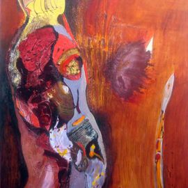 Becky Soria: 'Soldier', 2009 Acrylic Painting, Abstract Figurative. Artist Description:                               From the series  WARRIORS 2011                             ...