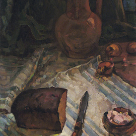 Sergey Belikov: 'kitchen still life', 1977 Oil Painting, Still Life. Artist Description: Original oil painting on canvas, still life in impressionistic style...
