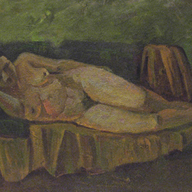 Sergey Belikov: 'woman on sofa', 1978 Oil Painting, Nudes. Artist Description: Original oil painting on canvas, in impressionistic style with the view of naked woman lying on sofa...