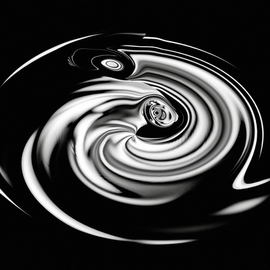Bruno Paolo Benedetti: 'silver light vortex', 2011 Black and White Photograph, Abstract. Artist Description: Silver light vortex on brilliant black background. Single copy.Buy RM License on 