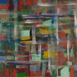 Ben Hotchkiss: 'Composition 2074', 2012 Oil Painting, Abstract. Artist Description: It is a painting that is a part of a 2 foot by 2 foot series of abstract oils that was painted about ten years ago. ...