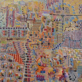 Ben Hotchkiss: 'Composition 2263', 2011 Oil Painting, Abstract. Artist Description: It is a painting that is a part of a 2 foot by 2 foot series that I painted anout ten years ago. ...