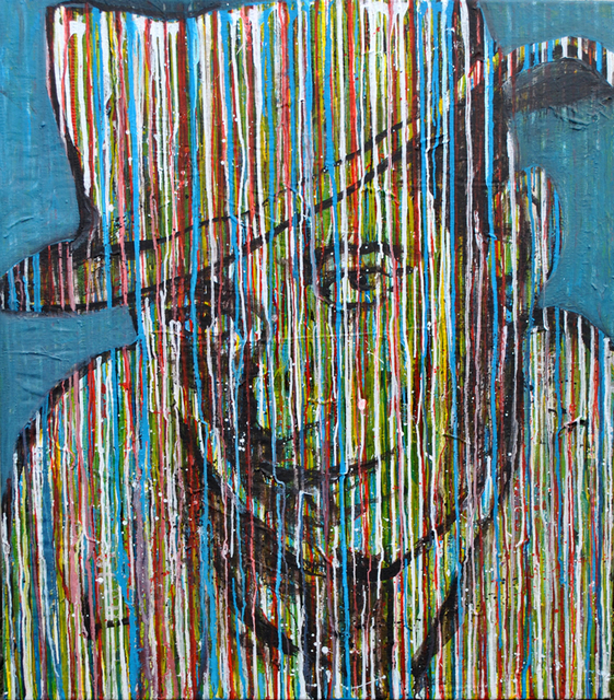 Artist Bert Maurits. 'Striped Bogey' Artwork Image, Created in 2013, Original Painting Acrylic. #art #artist