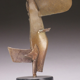 Robert Pulley: 'Little Grace', 2012 Bronze Sculpture, Abstract Figurative. Artist Description: Abstract Bronze sculpture on a black marble base.  Table or pedestal scale.  Modern.  black and brown patina.  ...