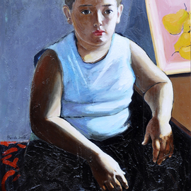 Brikena Berdo: 'arti', 2015 Oil Painting, Portrait. 