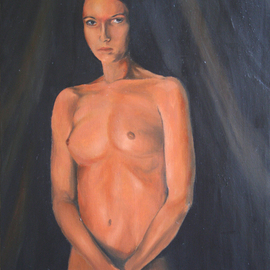 Brett Roeller: 'anna', 2010 Oil Painting, nudes. Artist Description: Oil on Canvas, 11- 14  Liquin Vanished...
