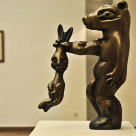 Catalin Geana: 'Rabbit', 2012 Bronze Sculpture, Abstract Figurative. Artist Description: Bronze sculpture, Rabbit, by Catalin Geana...