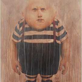 Catur S Kurniawan: 'tweedledee', 2010 Acrylic Painting, Portrait. Artist Description: portraitsurrealismpopoartportraitrealism...