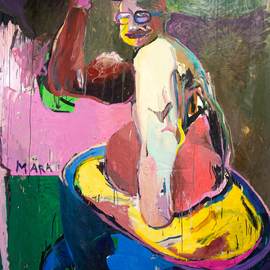 Rafal Chojnowski: 'marat', 2019 Oil Painting, Figurative. Artist Description: oil painting on canvas.  This is a World Series...