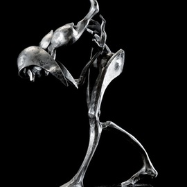 Claudio Bottero: 'giullare', 2018 Steel Sculpture, Abstract Figurative. Artist Description: Giullare means Jester.  It s a figurative piece that many people like, it has charm and a presence that is totally unique. ...
