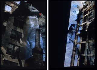 Claudia Nierman: 'Urban Mirage', 1999 Cibachrome Photograph, Architecture.  Part of a Series on ArchitectureThis is a diptych. Each image is 14 x 22. This image is also available printed on canvas 57 x 80; and in cibachrom 32x 45. ...