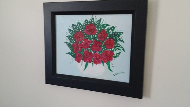 Catherine Rann  'Roses And Lily Of The Valley', created in 2009, Original Painting Acrylic.