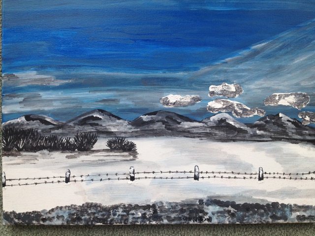 Lena Jones  'Dreaming Of A White Country Christmas', created in 2015, Original Painting Acrylic.