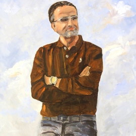 Claudio Vianna: 'Self portrait', 2012 Oil Painting, Portrait. 