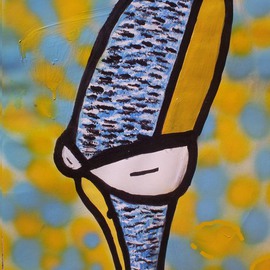 Dan Beers Moreno: 'Alien Marge Simpson', 2004 Other Painting, Portrait. Artist Description:  Marge Simpson, alien, dan beers, painting alien, paintings, dan beers...