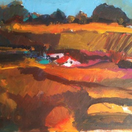 Daniel Clarke: 'Clancys Farm', 2012 Acrylic Painting, Landscape. Artist Description:       