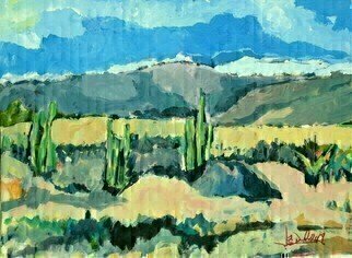 Daniel Clarke: 'high desert vista', 2019 Acrylic Painting, Landscape. Walking in the high desert, My heart was ever at ease.Whether in the noon day sun, Or in the evening breeze.My wonder never ceased.The burning sands around me, And God was everywhere.In the washes and the mountains, And in the sky so fair, I tell you ...