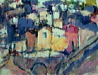 Daniel Clarke: 'manarola', 2017 Acrylic Painting, Landscape. Manarola Italy is reputed to be the most colorful city in the world.  Set on a rugged cliff this is a most inspirational city to paint.  Acrylic on board.  Artist will sign the work when sold...