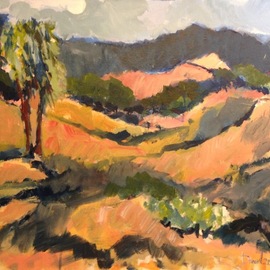 Daniel Clarke: 'santa ynez environs', 2018 Acrylic Painting, Landscape. Artist Description: Situated just two hours north of Los Angeles, four hours from the Silicon Valley, and only 30 minutes from Santa Barbara lies the Santa Ynez Valley. On arrival, prepare to be enveloped in a landscape of vineyards, horse ranches, farms and schoolhouses. Travel back in time to where ...