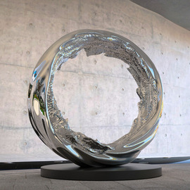 Daniel Kei Wo: 'odyssey1', 2016 Steel Sculpture, Abstract. Artist Description:  Odyssey  is a journey encapsulated in mirror- finished stainless steel, a sculpture that spirals as life does, with its twists and unpredictable textures. Inspired by the epic voyages of lore, it reflects our personal narratives and how they interweave with the larger tapestry of existence. I chose this ...