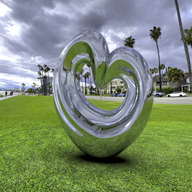 Daniel Kei Wo: 'resonance2', 2014 Steel Sculpture, Abstract. Artist Description:  Resonance  is a testament to harmony and connection, sculpted in mirror- polished stainless steel. Inspired by the intimate bonds that tie the natural world to human emotion, its formaEUR