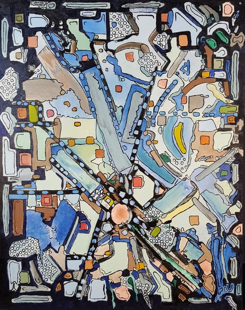 Dave Martsolf  'Urban Planning', created in 2018, Original Drawing Pastel.
