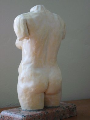 David Rocky Aguirre: '5 months back', 1997 Ceramic Sculpture, nudes.  This model was 5 months pregnant.  Glazed stoneware on granite base.  ...