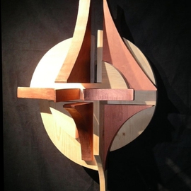 David Chang: 'Light Reach', 2004 Wood Sculpture, Abstract. 