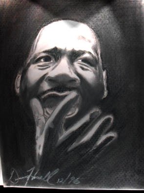 Dennis Howell: 'Martin Speaks', 1996 Pastel, History. 18 X 24 B/ W Pastel on Pastel Paper. This peace is titled: 