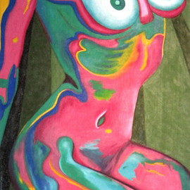 Diana Doctorovich: 'Paraiso', 2007 Acrylic Painting, nudes. Artist Description:    woman, nude       ...