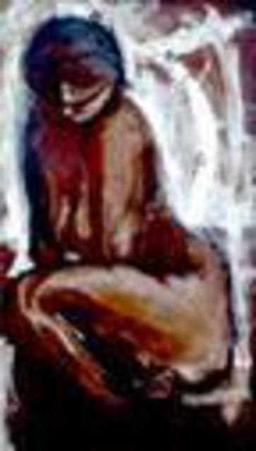 Domingo Garcia  'Ana', created in 1959, Original Painting Oil.