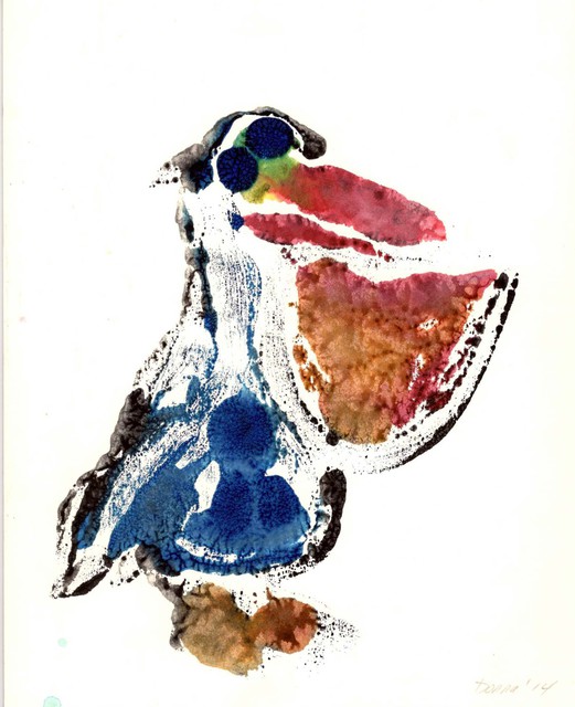 Donna Gallant  'Pelican', created in 2015, Original Collage.