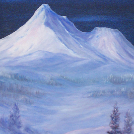 Donna Drickey Artwork MYSTICAl SHASTA, 2007 Oil Painting, Mountains