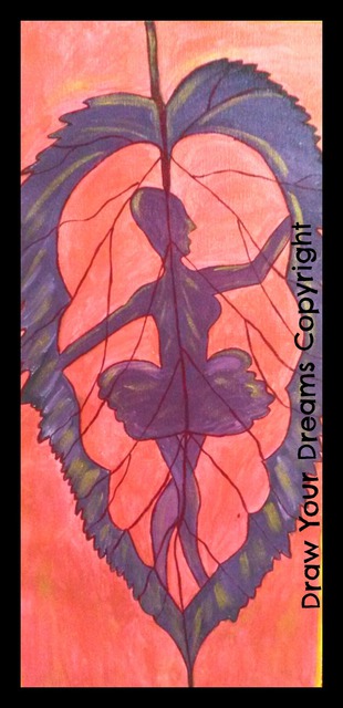 Sneha Joshi  'Ballet In Leaf', created in 2014, Original Painting Acrylic.