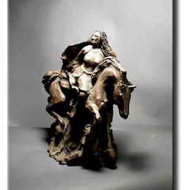 Depree Shadowwalker Artwork Fallen Warrior, 2002 Ceramic Sculpture, Representational