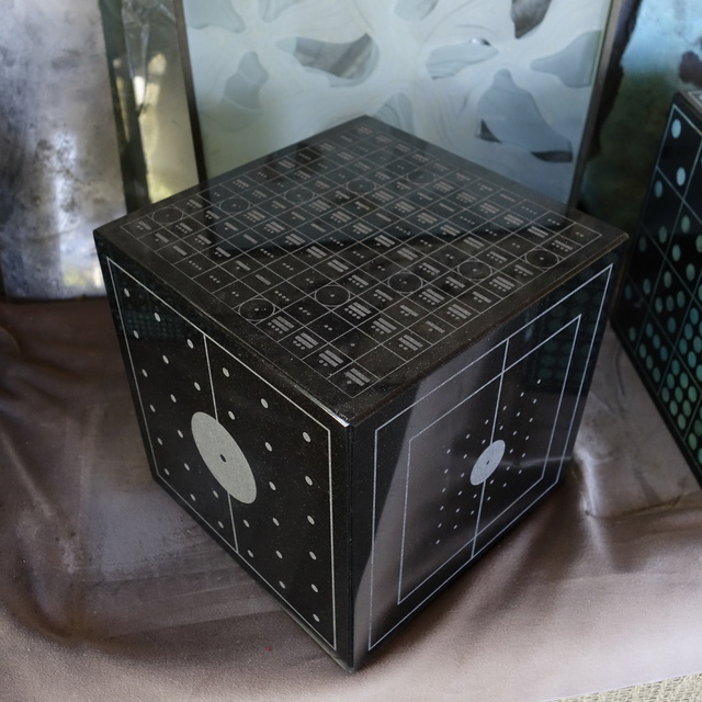 Duncan Laurie  'Radionic Cube F12', created in 2016, Original Sculpture Granite.