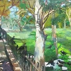 Durre Waseem: 'One afternoon', 2017 Oil Painting, Landscape. 