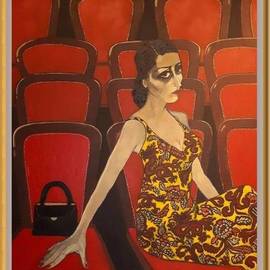 Bozena Dusseau Labedz: 'seat already taken', 2017 Oil Painting, Figurative. Artist Description: 010584...