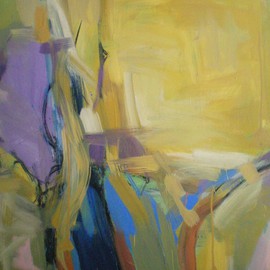 Edgar Bonne: 'Ochre I', 2015 Oil Painting, Abstract. 