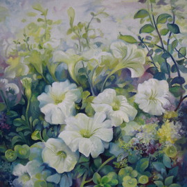 Elena Oleniuc: 'Spring in the soul', 2010 Oil Painting, Floral. 