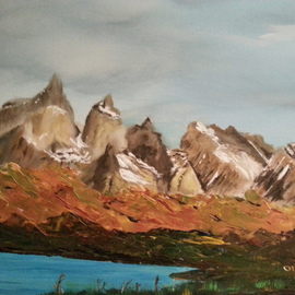 Eli Gross: 'Torres del Paine', 2014 Acrylic Painting, Landscape. 