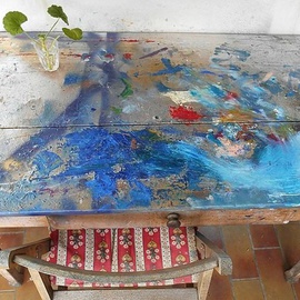 Emilio Merlina: 'a table cover maybe', 2014 Color Photograph, Fantasy. Artist Description:   on canvas  ...