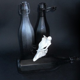 Emilio Merlina: 'bottled in the thoughts', 2012 Mixed Media Sculpture, Fantasy. 