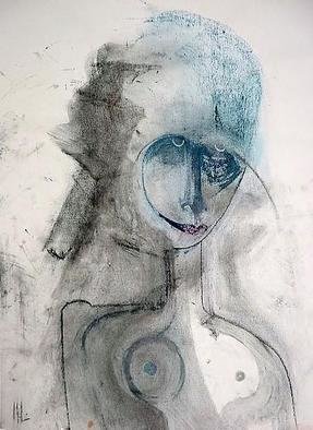 Emilio Merlina: 'too much blue maybe 02', 2006 Pastel, Inspirational. pastel on canvas...
