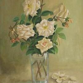 Maria Teresa Fernandes: 'Pinheiro Santana Collection', 1967 Oil Painting, Floral. Artist Description: a dedication in each petal and its shades and hues...