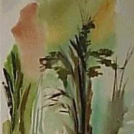 Maria Teresa Fernandes: 'forest embryo', 1980 Oil Painting, Science. Artist Description: to work with colours in wet watercoloris a must for the painter...
